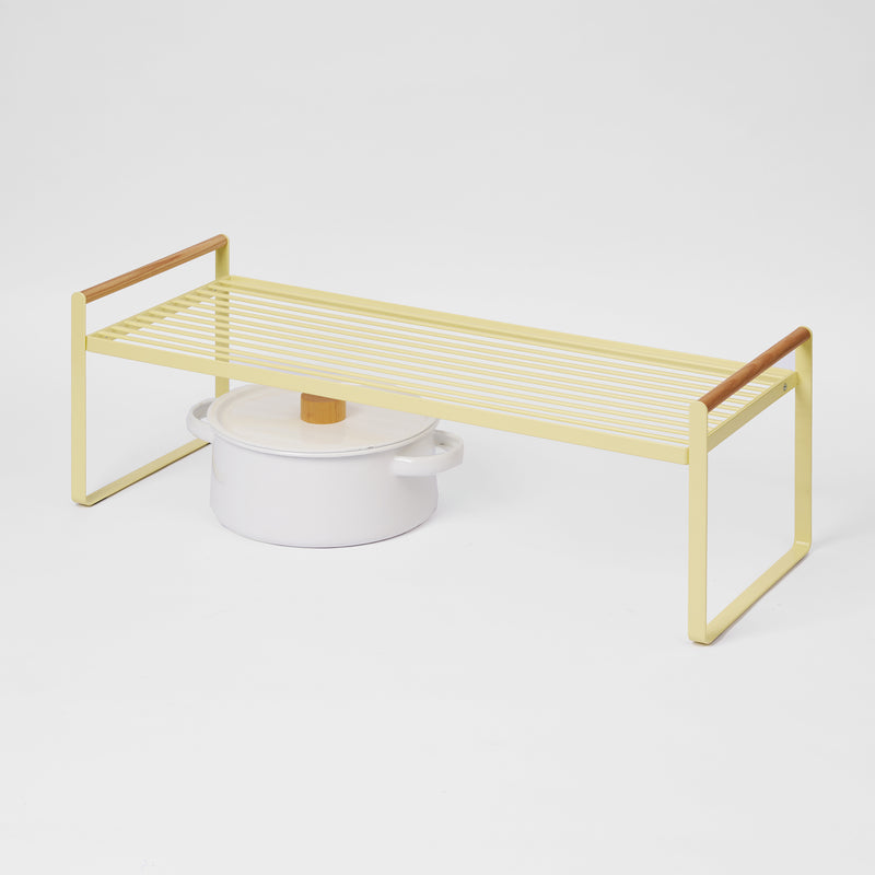 Countertop Wire Shelf - Steel + Wood - Yellow Pear