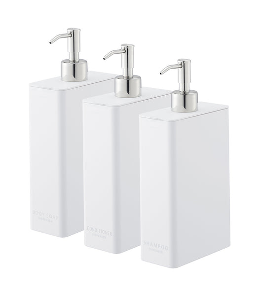 Large White Shampoo and Conditioner Storage Bottles Shampoo Dispenser  Refillable Bottles for Shower Modern Bathroom Storage Home Spa 