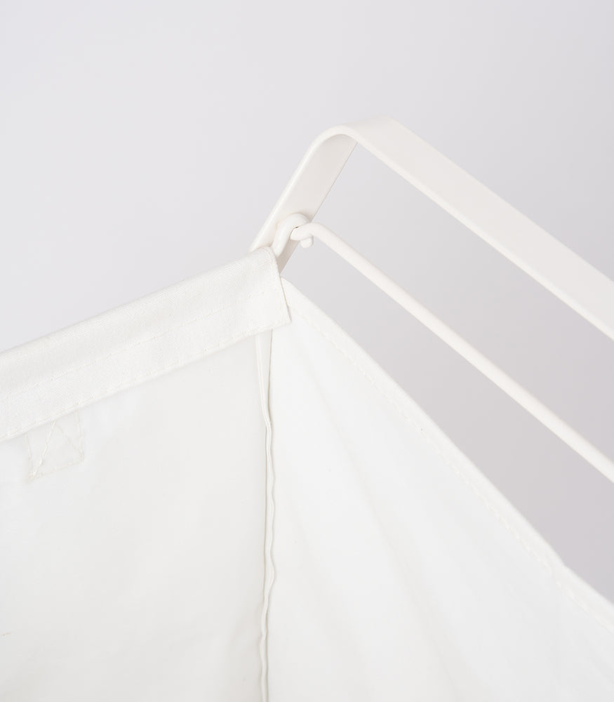 View 6 - Image showing the top part of the large Laundry Hamper with Cotton Liner in white.