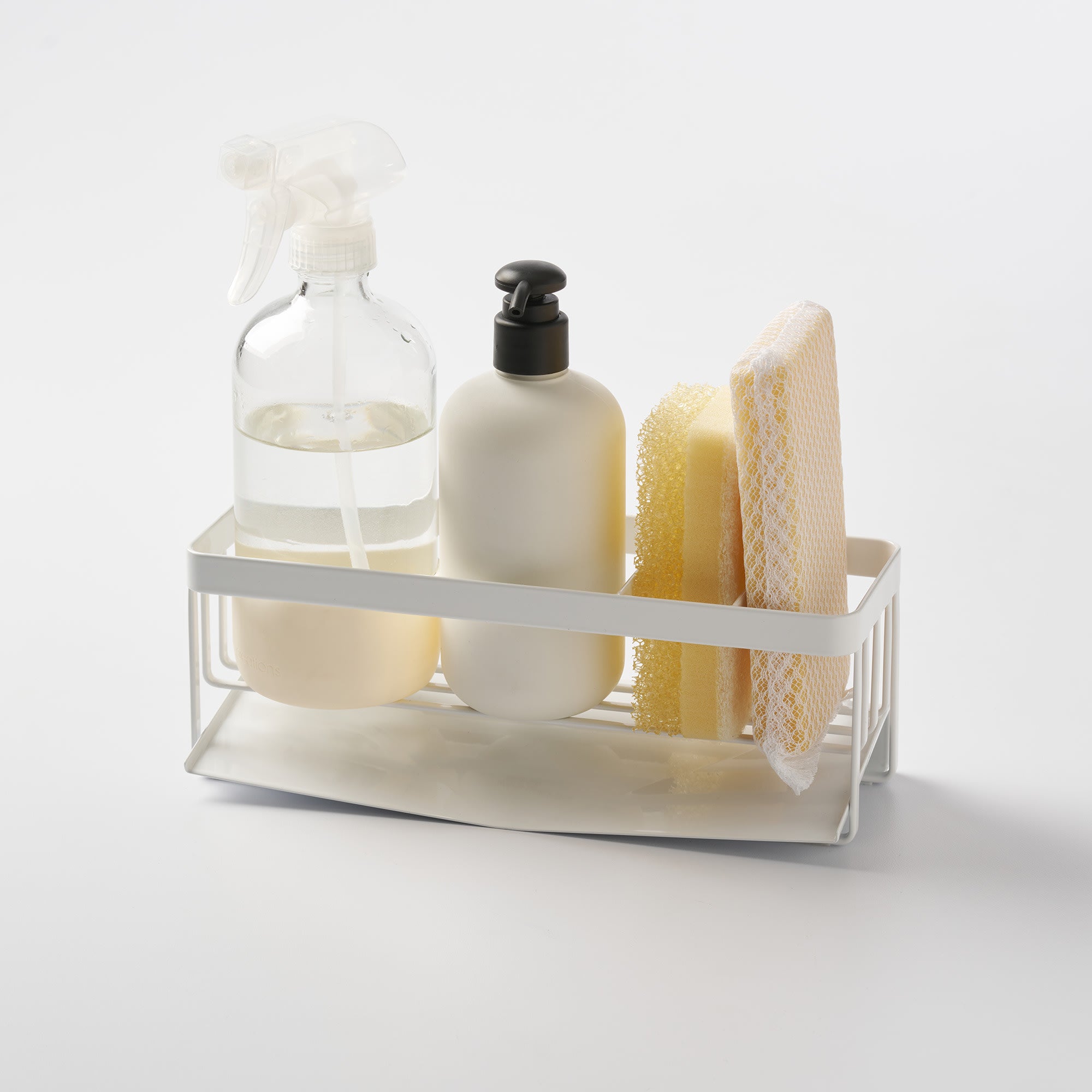 Kitchen Sink Sponge & Bottle Holder in Steel | Yamazaki Home