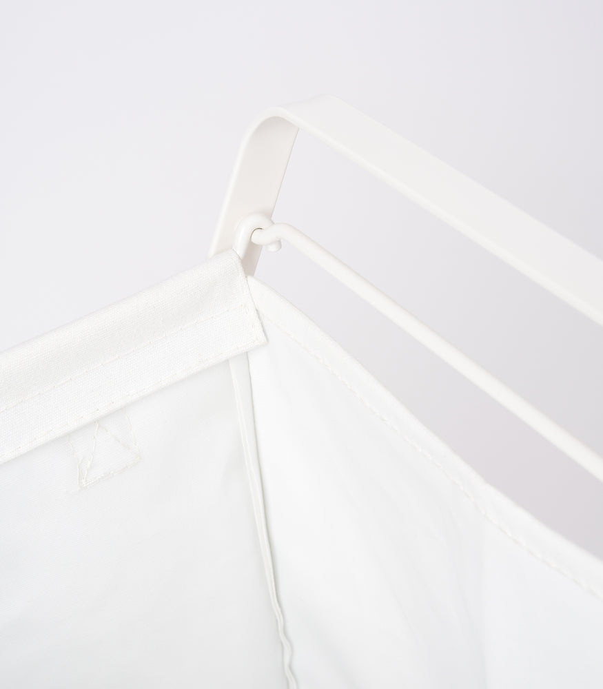 View 6 - Image showing the top part of the small Laundry Hamper with Cotton Liner in white.