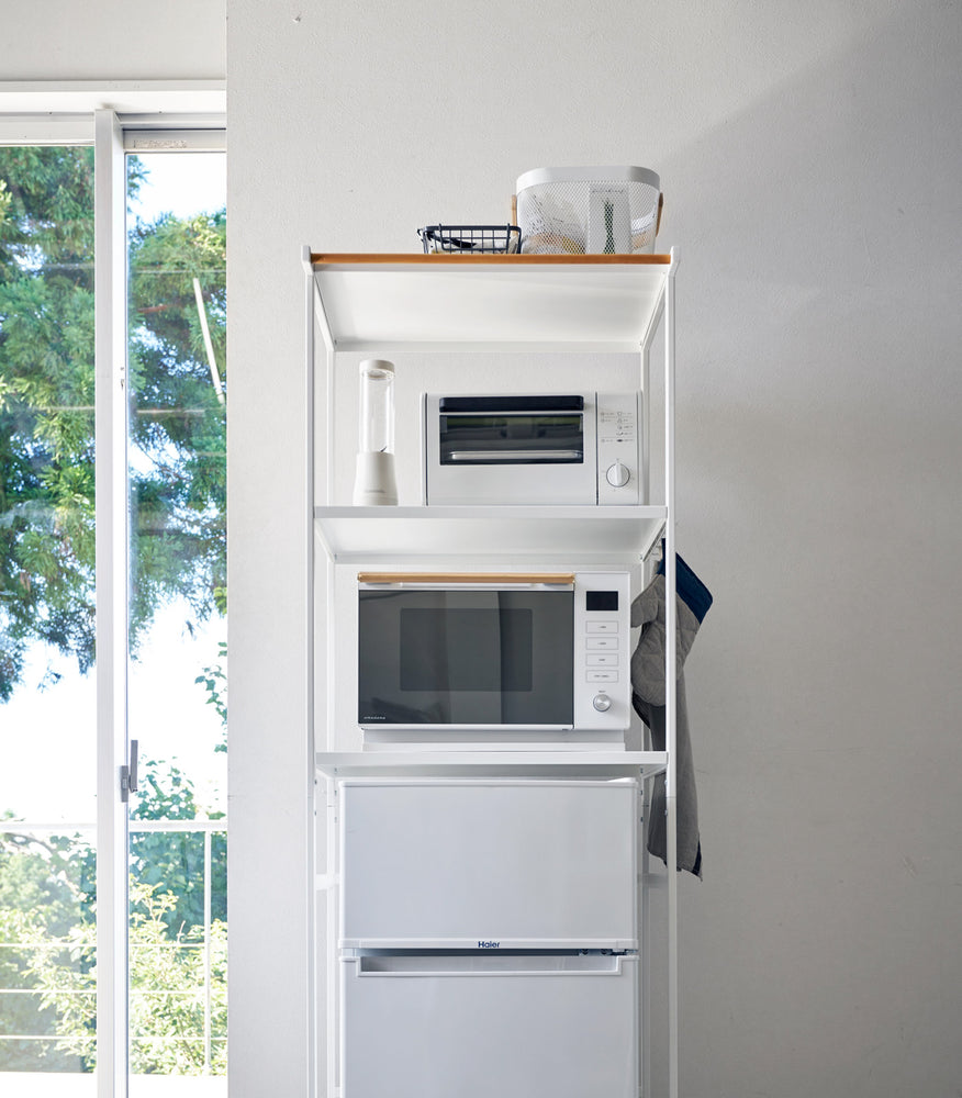 Yamazaki Home 3-Tiered Storage Rack - Kitchen Shelf Organizer, Short,  Steel, Short