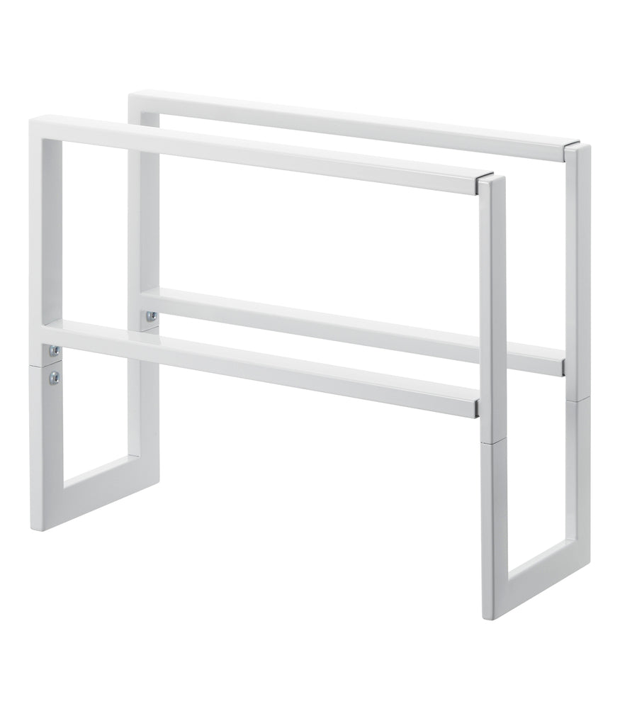 View 12 - Expandable Shoe Rack - Two Sizes on a blank background.