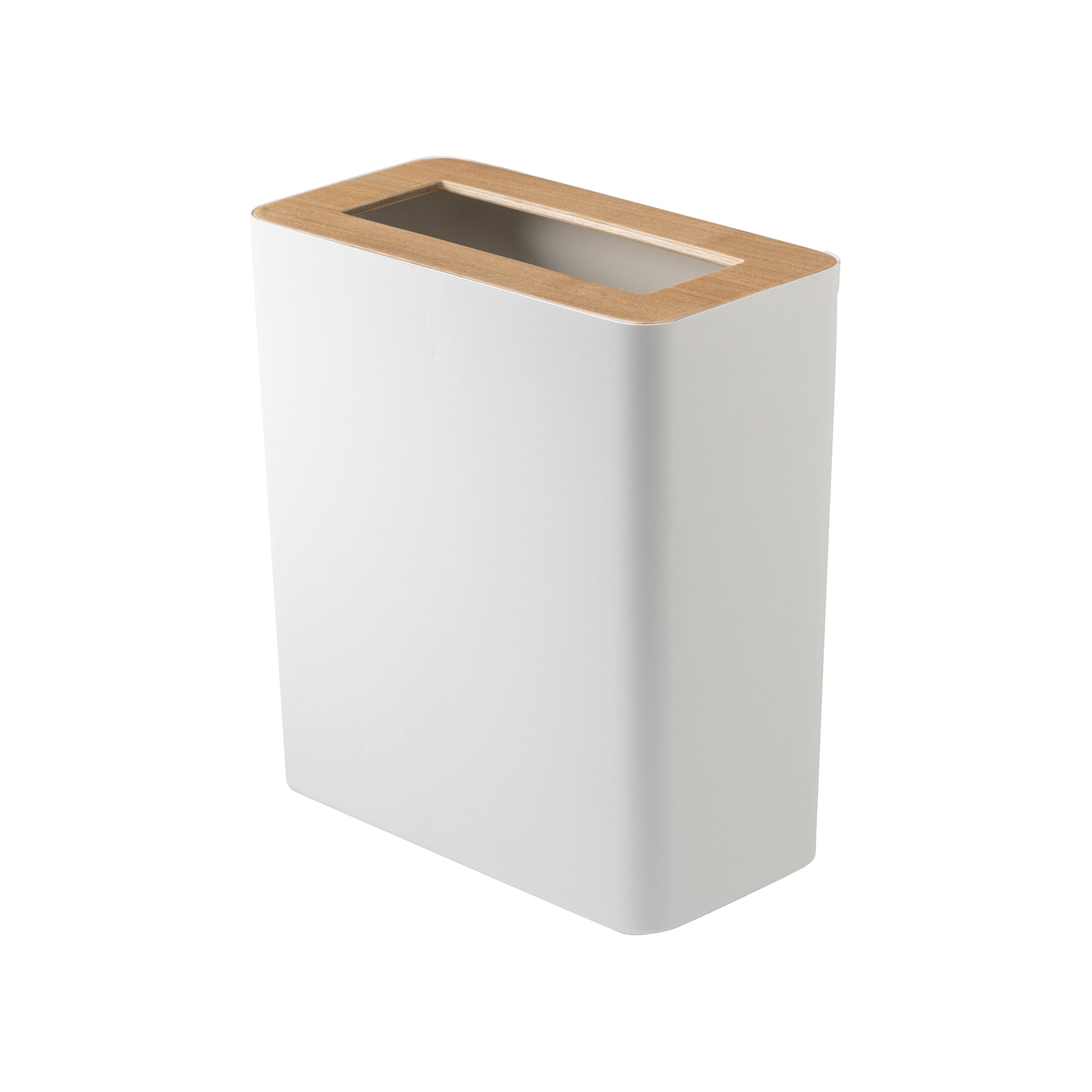 Trash Can - Rectangle - Steel + Wood - Yamazaki Home