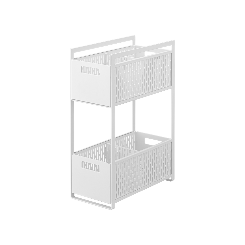 Two-Tier Cabinet Storage Basket on a blank background.