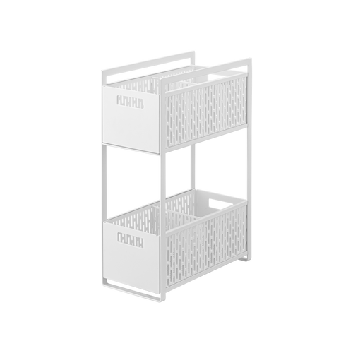 Two-Tier Cabinet Storage Basket on a blank background.