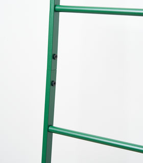 Close up shot of middle of Forest Green Yamazaki Home Leaning Storage Ladder view 7