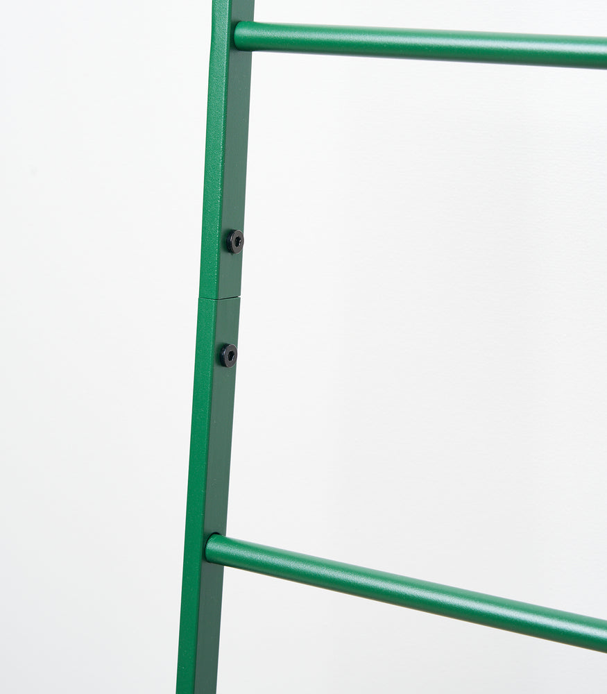 View 7 - Close up shot of middle of Forest Green Yamazaki Home Leaning Storage Ladder