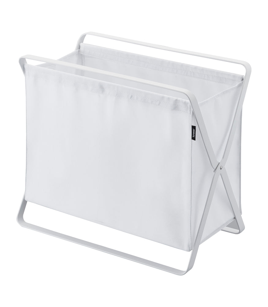 View 1 - Folding Storage Hamper - Two Sizes on a blank background.