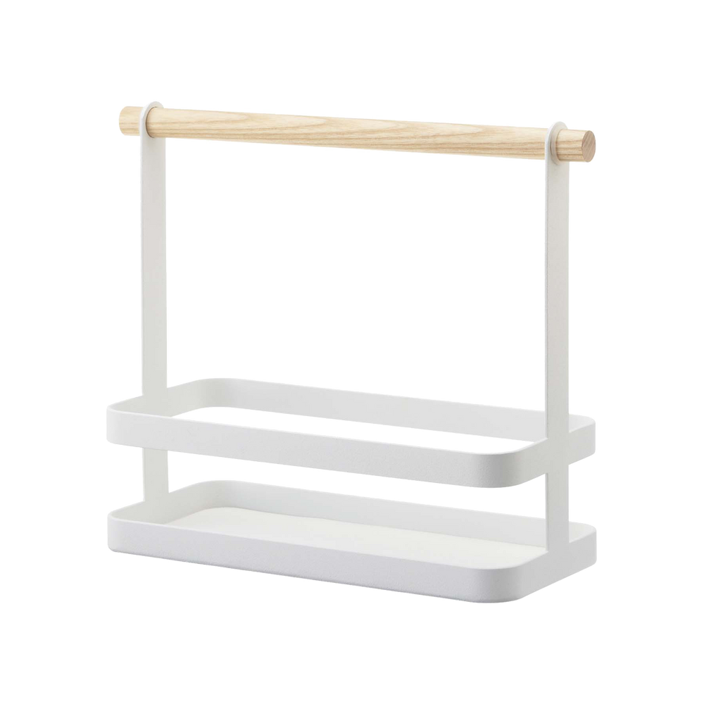 Tabletop Storage Caddy - Steel + Wood