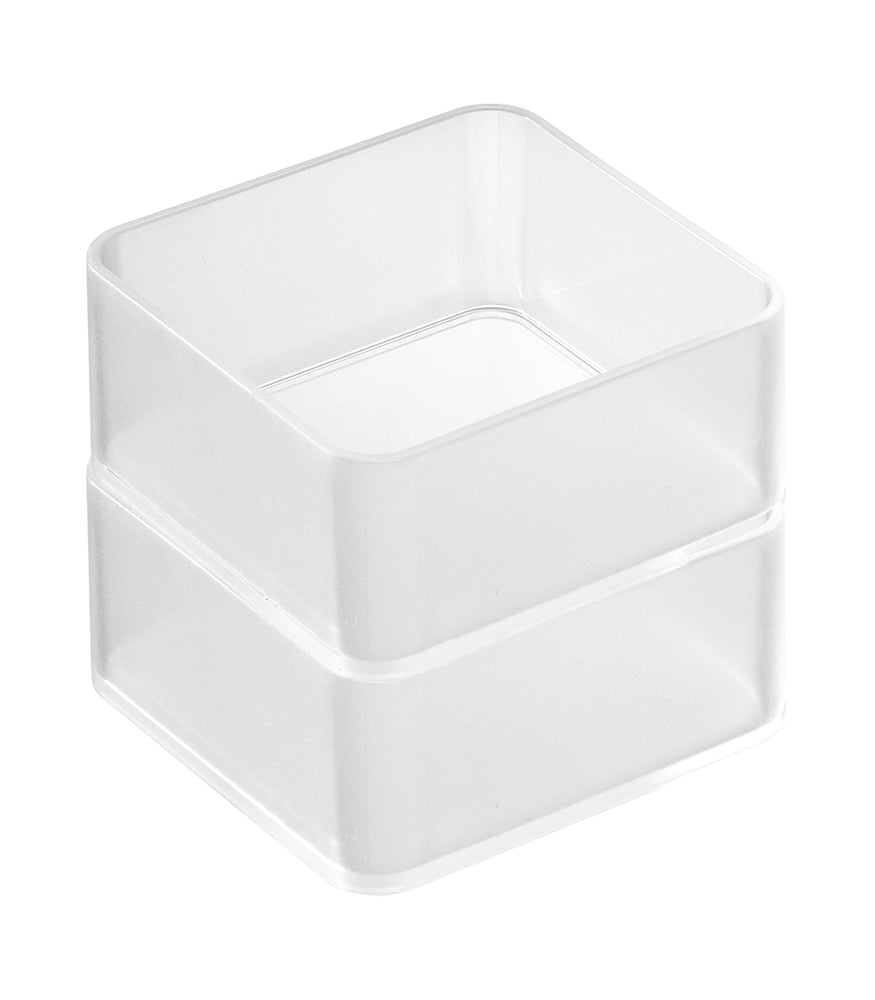 View 1 - Stackable Clear Organizers [Set of 2] - Four Sizes on a blank background.