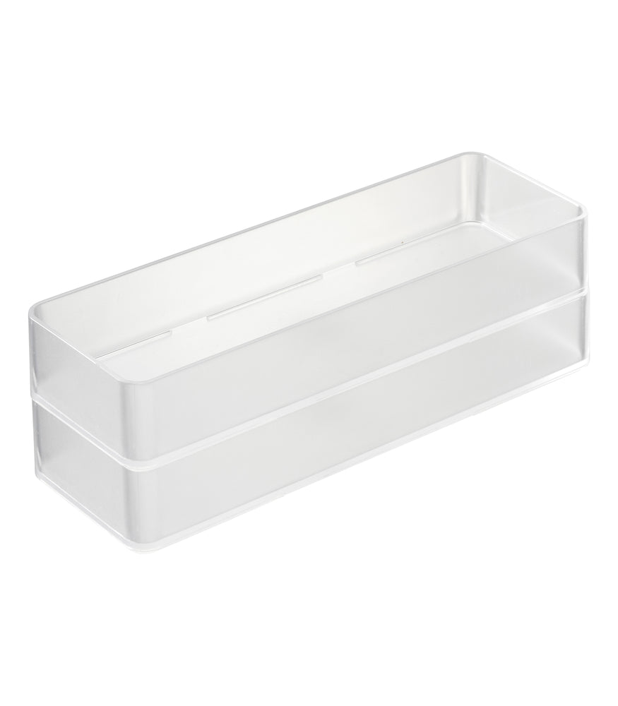 View 32 - Stackable Clear Organizers [Set of 2] - Four Sizes on a blank background.