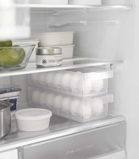 Yamazaki Egg Container for Refridgerator inside a fridge with eggs inside view 11