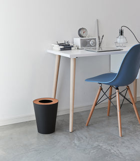 Black Pedal Trash Can in office space by Yamazaki Home. view 16