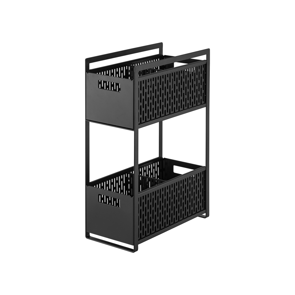 Two-Tier Cabinet Storage Basket on a blank background.