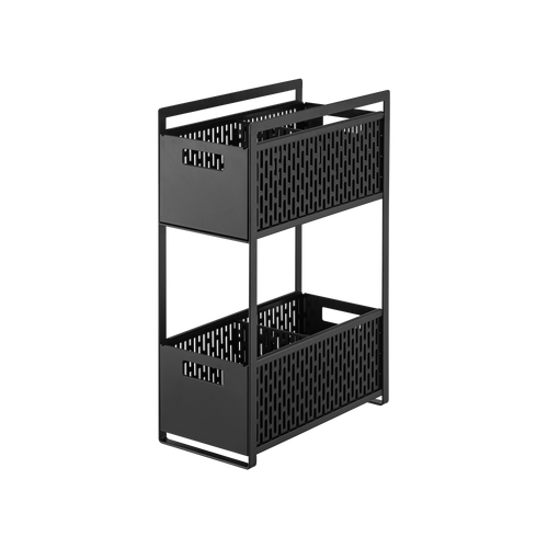 Two-Tier Cabinet Storage Basket on a blank background.