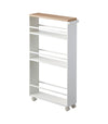 Replacement Wooden Top for Rolling Storage Cart - Steel on a blank background.