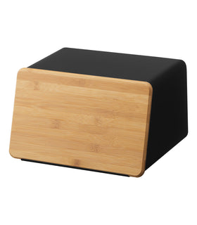 Bread Box with Cutting Board Lid on a blank background. view 9