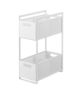 Two-Tier Cabinet Storage Basket on a blank background.