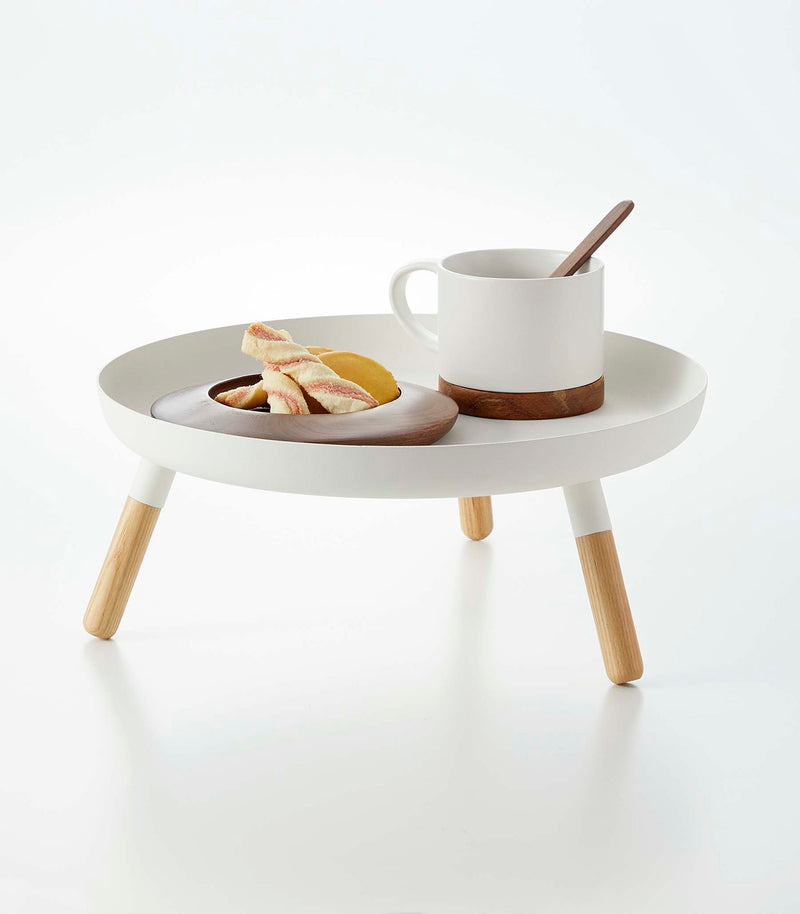 Prop photo showing Countertop Pedestal Tray with various props.