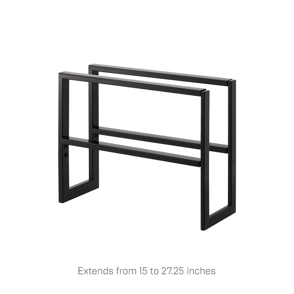 Expandable Shoe Rack Two Sizes 12 H Steel Yamazaki Home