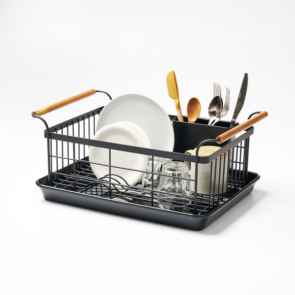 Dish Rack - Steel + Wood - Yamazaki Home