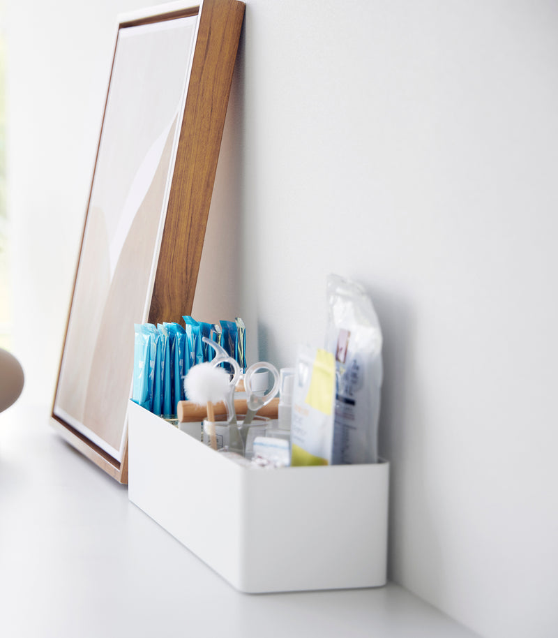 Slim Storage Box - Steel + Wood