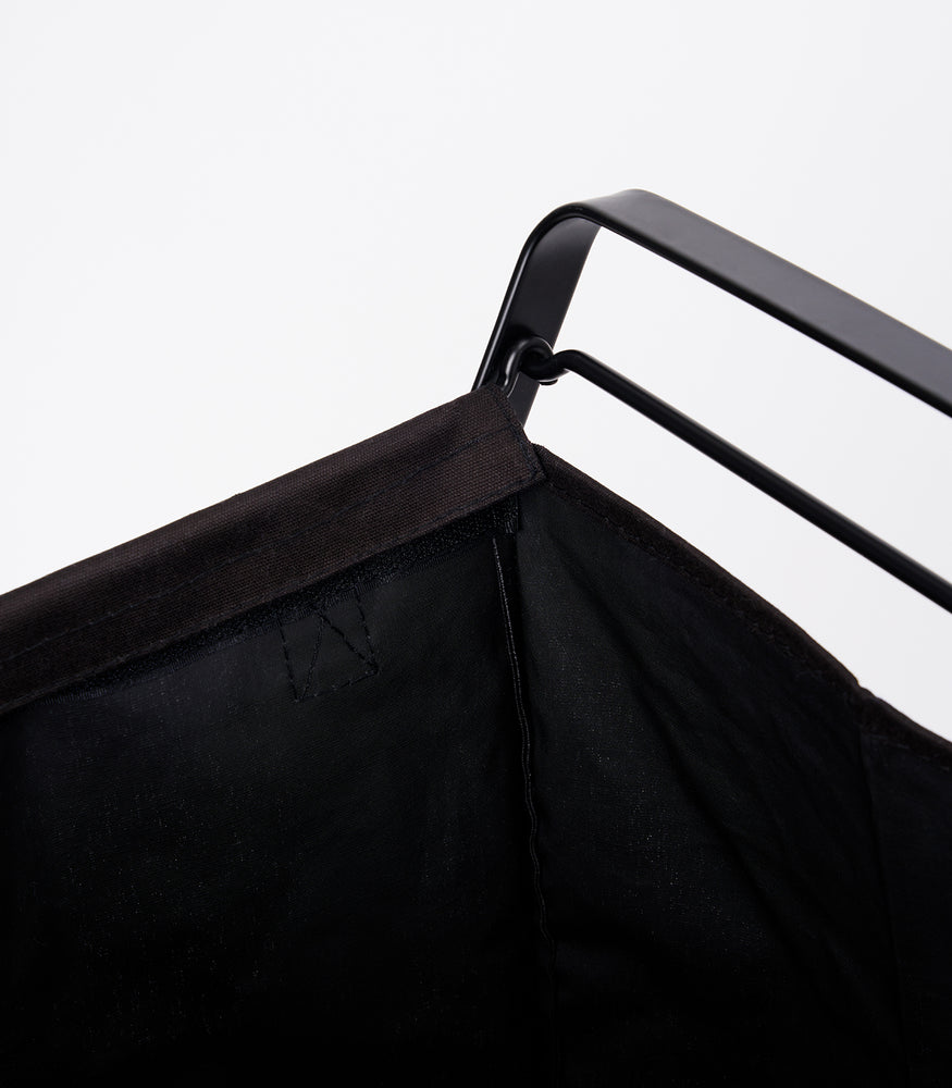 View 12 - Image showing the top part of the small Laundry Hamper with Cotton Liner in black.