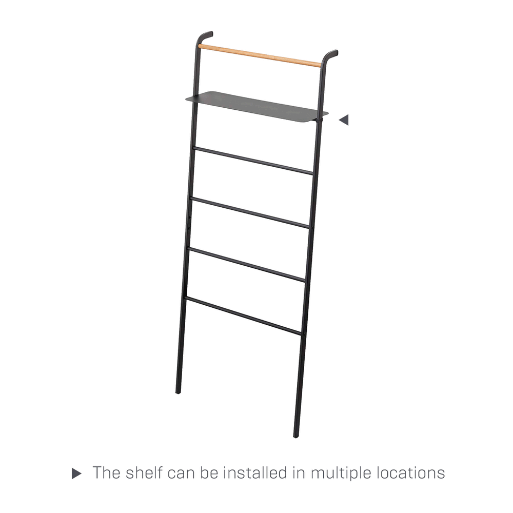 View 24 - Product GIF showcasing the various configuration options for Leaning Storage Ladder - Two Styles