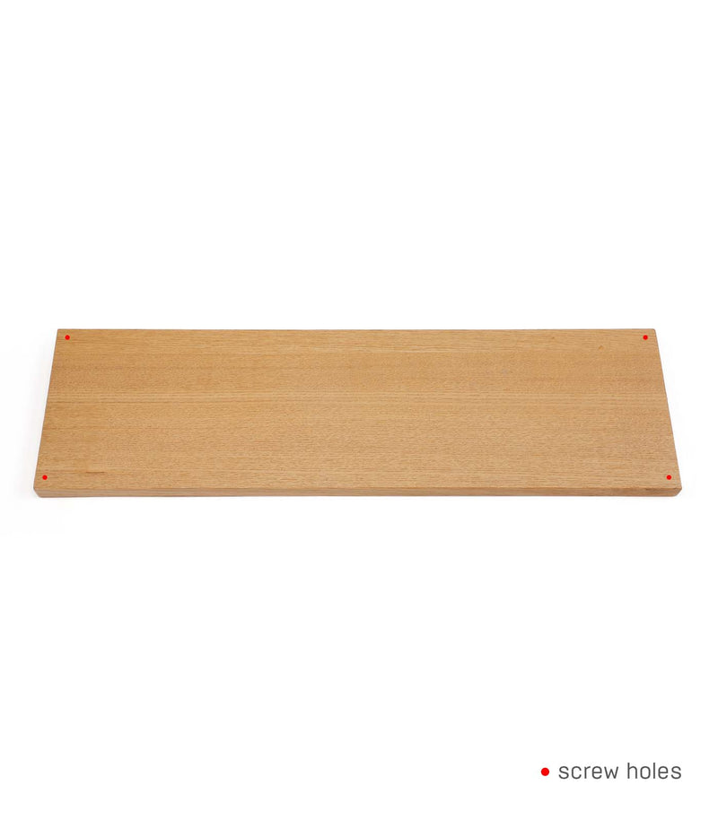 Aerial view of Ash Replacement Wooden Top for Rolling Storage Cart on a white background by Yamazaki Home.