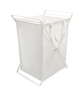 Laundry Hamper with Cotton Liner - Two Sizes on a blank background.