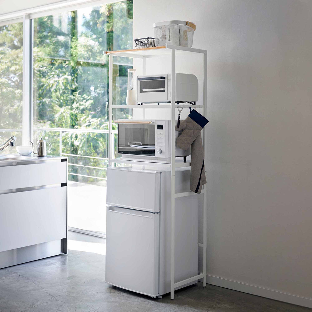 67-Inch Steel Storage Rack for Mini-Fridges | Yamazaki Home