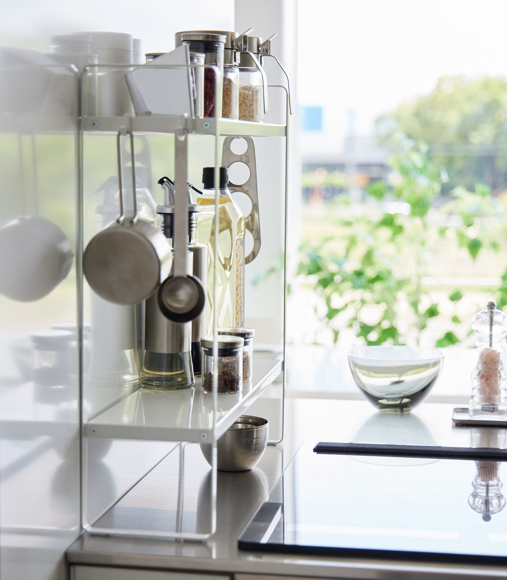 Two-Tier Countertop Rack Steel Yamazaki Home - Main Image