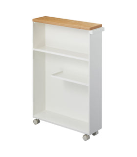 Replacement Wooden Top for Rolling Storage Cart - Steel on a blank background. view 2