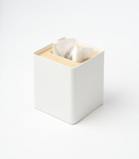 Prop photo showing Tissue Box Cover - Square with various props. view 2
