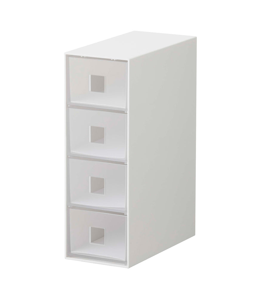 View 1 - Storage Tower with Drawers on a blank background.