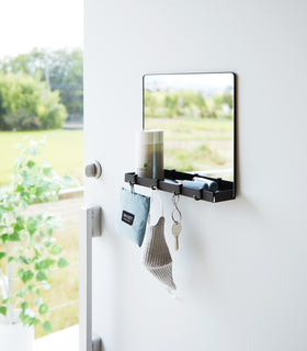 Magnetic Mirror with Storage Rack - Glass. view 9