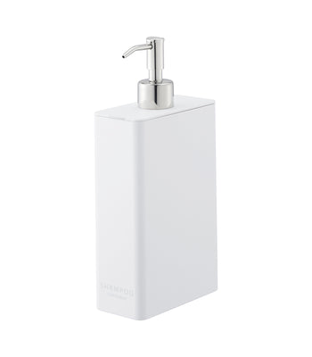 Rectangle Shower Dispenser - Three Styles on a blank background.