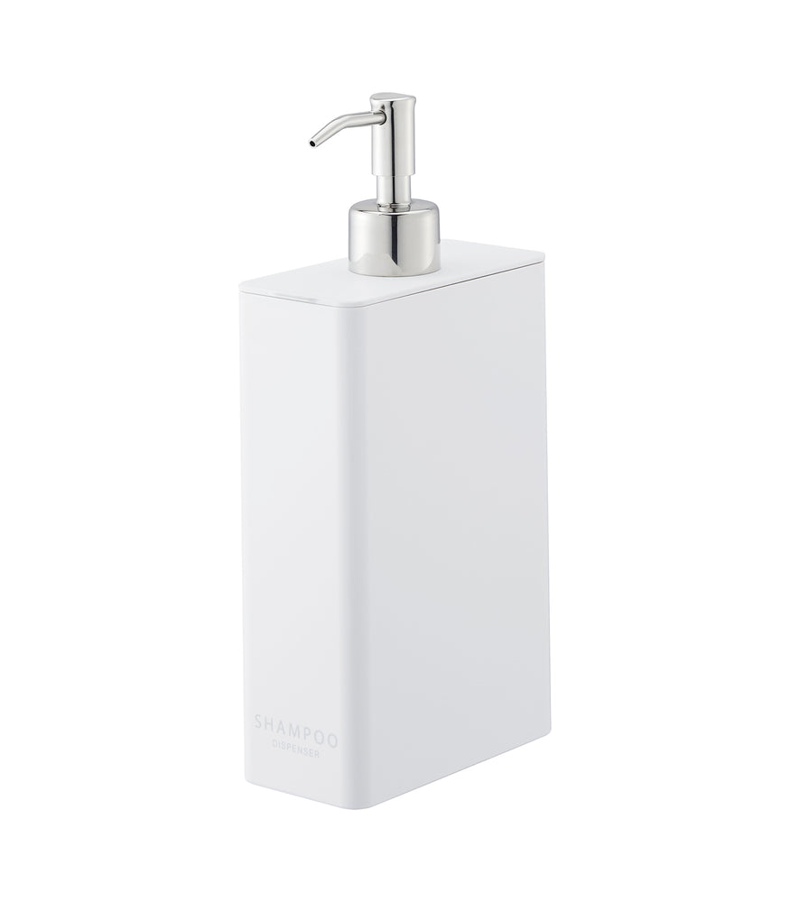View 1 - Rectangle Shower Dispenser - Three Styles on a blank background.