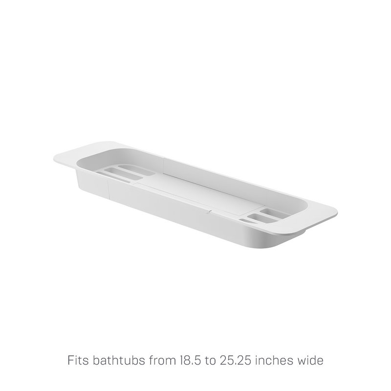 Product GIF showcasing the various configuration options for Expandable Bathtub Caddy