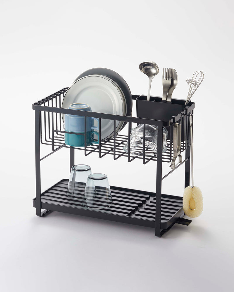 View 11 - Prop photo showing Two-Tier Wire Dish Rack with various props.