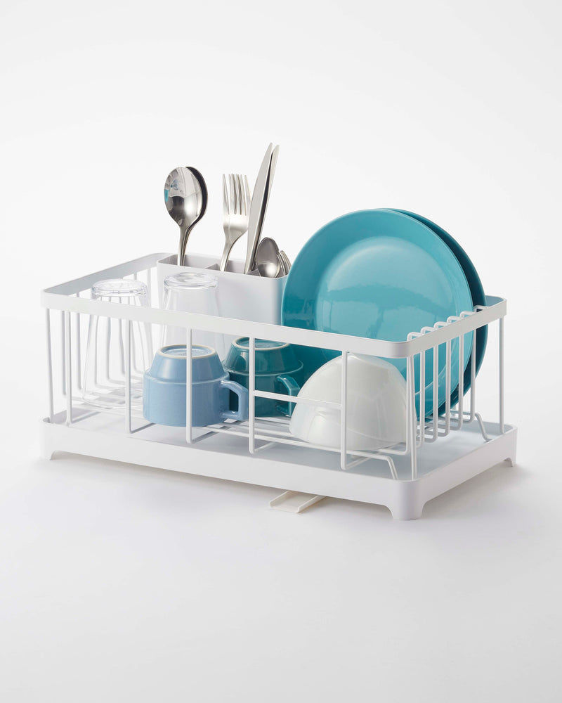 Perfect Compact Plastic Kitchen Dish Drying Drainer Rack and Tray