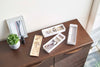 White Stacking Watch and Accessory Case opened with glasses and jewelry inside