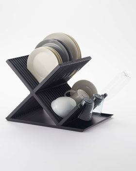 Prop photo showing X-Shaped Dish Rack with various props. view 8