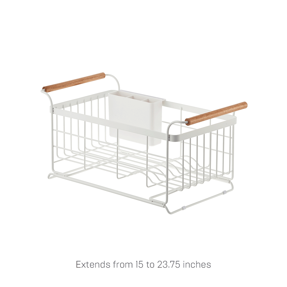 Over-the-Sink Dish Rack - Steel + Wood - Yamazaki Home