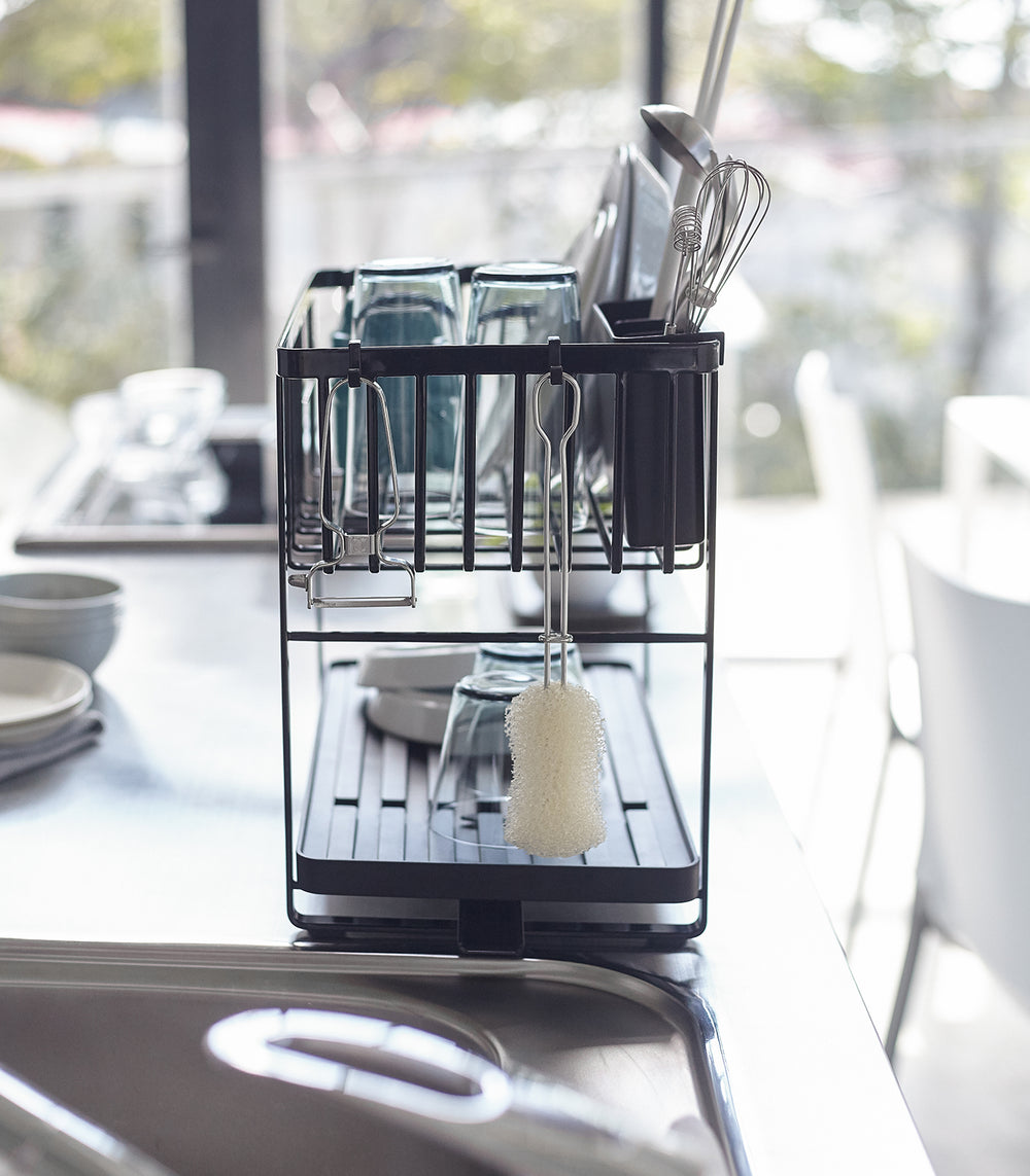 Two-Tier Wire Dish Rack Steel Yamazaki Home - Main Image