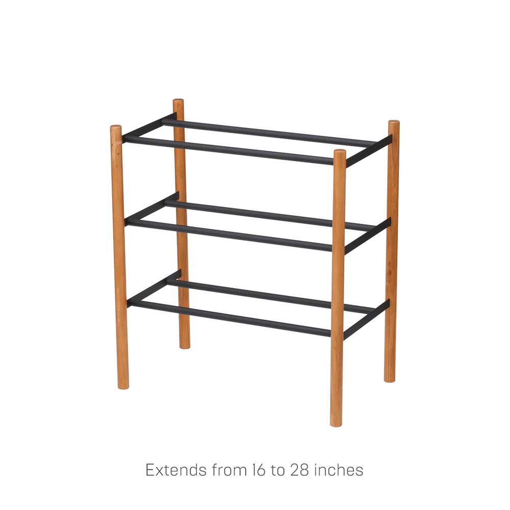 View 10 - Product GIF showcasing the various configuration options for Expandable Shoe Rack
