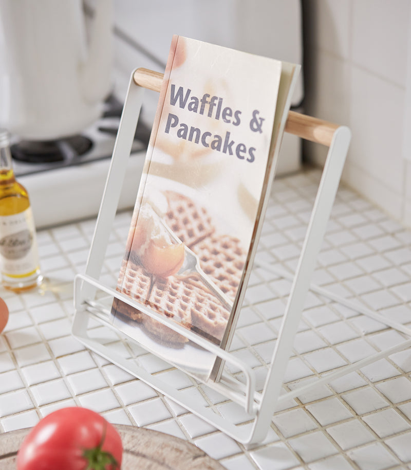 Boston Warehouse Tablet Holder & Cookbook Stand - Foldable Easel Back For Kitchen Counter, Protects From Spills