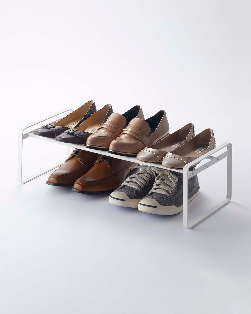 Prop photo showing Stackable Shoe Rack with various props.