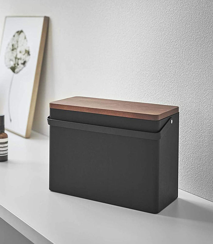 Image 431: Odds-and-Ends Organizer - Steel + Wood White